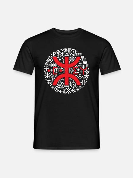 MOTIFS AMAZIGH BERBERE KABYLE Z AMAZIGH ALGERIE - T-shirt homme - noir