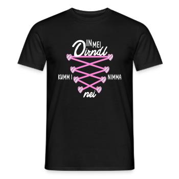 Damen Dirndl Ersatz Trachten Ersatz Bluse Kirmes - Männer T-Shirt - Schwarz - Vorne - AI Model Male 178 light (178cm)