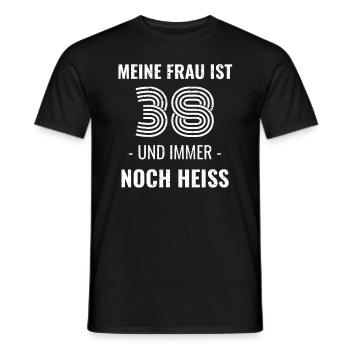 38 Jahre Geburtstag Ehefrau Geschenk - Männer T-Shirt - Schwarz - Vorne - AI Model Male 178 light (178cm)