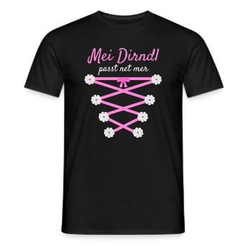 Damen Dirndl Ersatz Trachten Ersatz Bluse Kirmes - Männer T-Shirt - Schwarz - Vorne - AI Model Male 178 light (178cm)