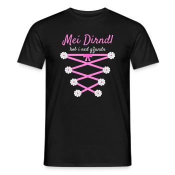 Damen Dirndl Ersatz Trachten Ersatz Bluse Kirmes - Männer T-Shirt - Schwarz - Vorne - AI Model Male 178 light (178cm)