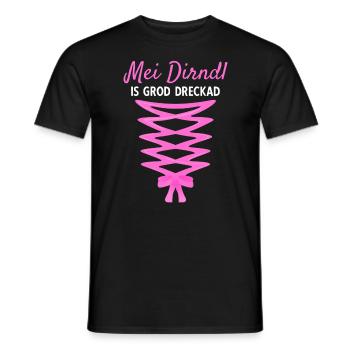 Damen Dirndl Ersatz Trachten Ersatz Bluse Kirmes - Männer T-Shirt - Schwarz - Vorne - AI Model Male 178 light (178cm)