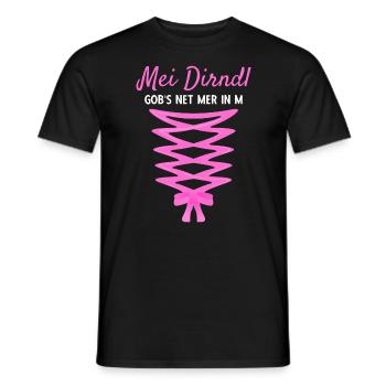 Damen Dirndl Ersatz Trachten Ersatz Bluse Kirmes - Männer T-Shirt - Schwarz - Vorne - AI Model Male 178 light (178cm)