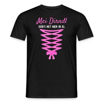 Damen Dirndl Ersatz Trachten Ersatz Bluse Kirmes - Männer T-Shirt - Schwarz - Vorne - AI Model Male 178 light (178cm)