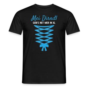 Damen Dirndl Ersatz Trachten Ersatz Bluse Kirmes - Männer T-Shirt - Schwarz - Vorne - AI Model Male 178 light (178cm)