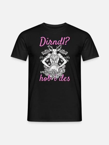 Damen Dirndl Ersatz Trachten Ersatz Bluse Kirmes - Männer T-Shirt - Schwarz
