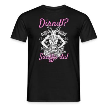 Damen Dirndl Ersatz Trachten Ersatz Bluse Kirmes - Männer T-Shirt - Schwarz - Vorne - AI Model Male 178 light (178cm)