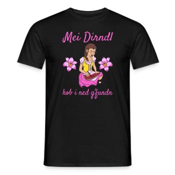Damen Dirndl Ersatz Trachten Ersatz Bluse Kirmes - Männer T-Shirt - Schwarz - Vorne - AI Model Male 178 light (178cm)