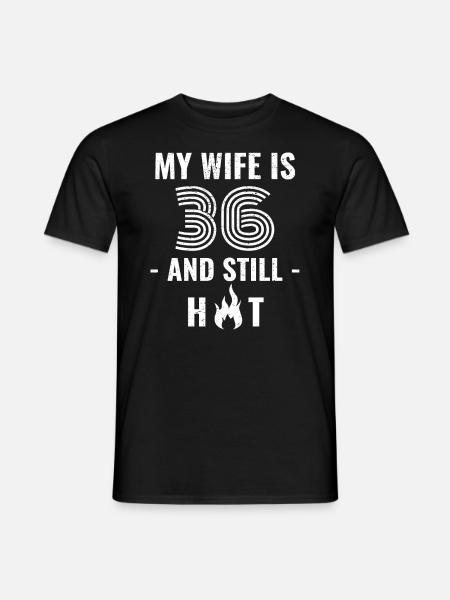 36 years birthday wife gift - Men's T-Shirt - black