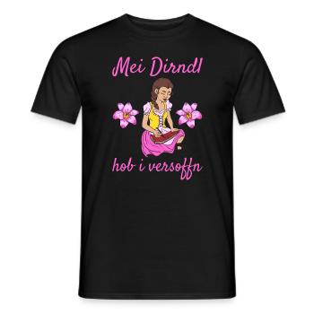 Damen Dirndl Ersatz Trachten Ersatz Bluse Kirmes - Männer T-Shirt - Schwarz - Vorne - AI Model Male 178 light (178cm)