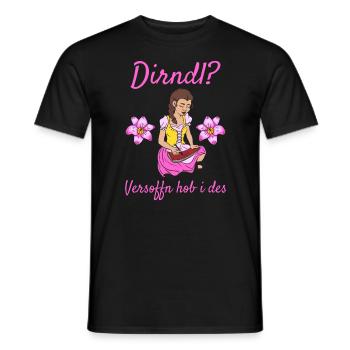 Damen Dirndl Ersatz Trachten Ersatz Bluse Kirmes - Männer T-Shirt - Schwarz - Vorne - AI Model Male 178 light (178cm)