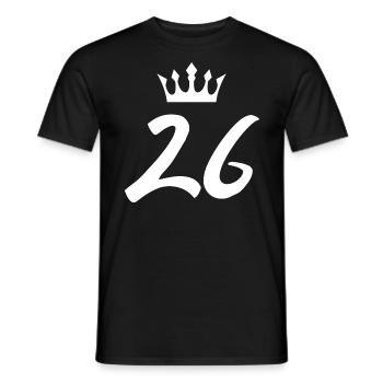 26 Number crown - Men's T-Shirt - black - Front - AI Model Male 178 light (178cm)