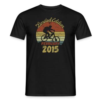 Birthday Bike Bike February 2015 - Men's T-Shirt - black - Front - AI Model Male 178 light (178cm)