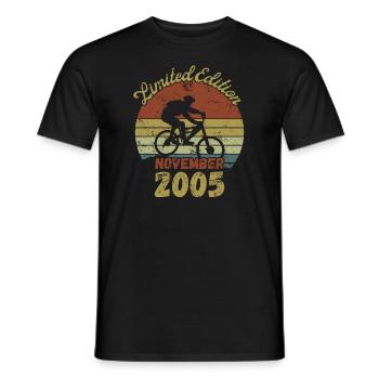 Anniversaire Vélo Vélo Novermber 2005 - T-shirt homme - noir - Devant - AI Model Male 178 light (178cm)