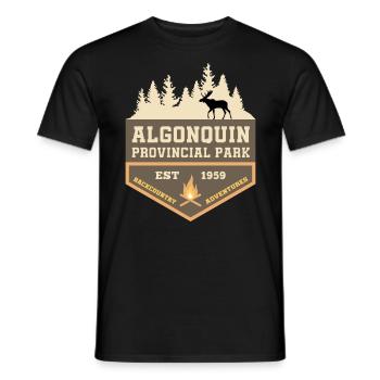 Kanada Algonquin Park Moose Backcountry Camping - Männer T-Shirt - Schwarz - Vorne - AI Model Male 178 light (178cm)