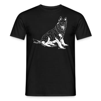 Altdeutscher Schäferhund - Männer T-Shirt - Schwarz - Vorne - AI Model Male 178 light (178cm)