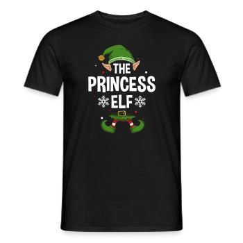 Elfe de cadeau de Noël de famille assorti de groupe - T-shirt homme - noir - Devant - AI Model Male 178 light (178cm)