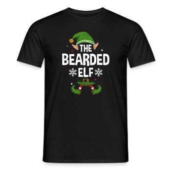 Elfe de cadeau de Noël de famille assorti de groupe - T-shirt homme - noir - Devant - AI Model Male 178 light (178cm)
