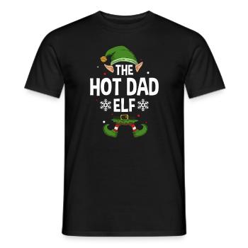 Elfe de cadeau de Noël de famille assorti de groupe - T-shirt homme - noir - Devant - AI Model Male 178 light (178cm)