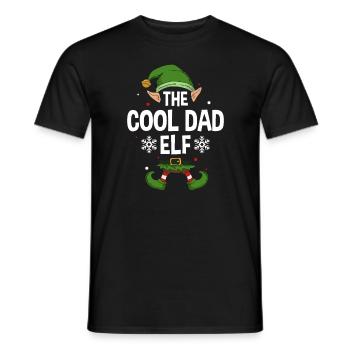 Elfe de cadeau de Noël de famille assorti de groupe - T-shirt homme - noir - Devant - AI Model Male 178 light (178cm)