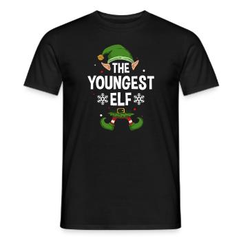 Elfe de cadeau de Noël de famille assorti de groupe - T-shirt homme - noir - Devant - AI Model Male 178 light (178cm)