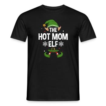 Elfe de cadeau de Noël de famille assorti de groupe - T-shirt homme - noir - Devant - AI Model Male 178 light (178cm)