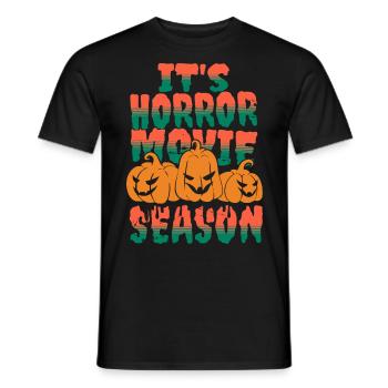 C'est La Saison Des Films D'Horreur D'Halloween - T-shirt homme - noir - Devant - AI Model Male 178 light (178cm)