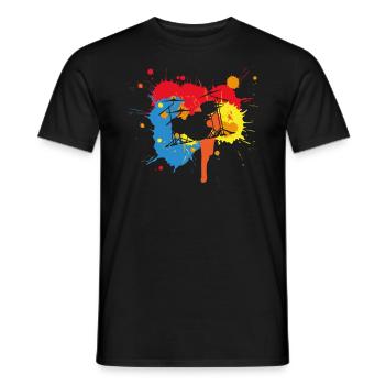 Schlagzeuger Schlagezug Drummer - Men's T-Shirt - black - Front - AI Model Male 178 light (178cm)