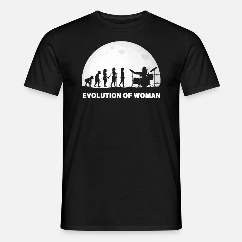 Schlagzeuger Evolution Drummer - Männer T-Shirt - Schwarz