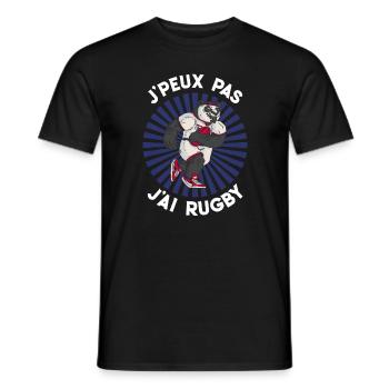 J'Peux Pas J'ai Rugby Joueur Maillot France Rugby - Männer T-Shirt - Schwarz - Vorne - AI Model Male 178 light (178cm)