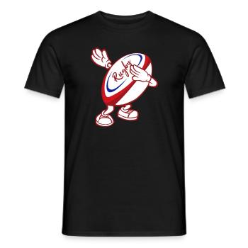 Dab Rugby Dab Joueur Maillot France Rugby - T-shirt homme - noir - Devant - AI Model Male 178 light (178cm)