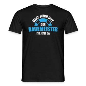 Bademeister Rettungsschwimmer Schwimmmeister - Männer T-Shirt - Schwarz - Vorne - AI Model Male 178 light (178cm)