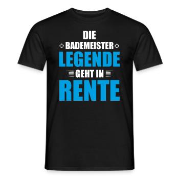 Bademeister Rettungsschwimmer Rente - Männer T-Shirt - Schwarz - Vorne - AI Model Male 178 light (178cm)