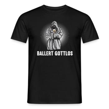 Ballert Gottlos Bier Saufen Biere Biergarten - Männer T-Shirt - Schwarz - Vorne - AI Model Male 178 light (178cm)