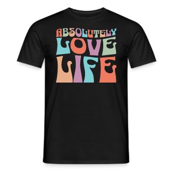 J'Aime Absolument Ma Vie Citation Positive - T-shirt homme - noir - Devant - AI Model Male 178 light (178cm)