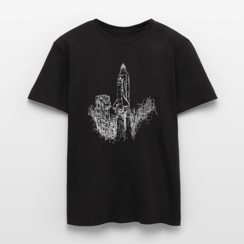 Space Shuttle Launch Scribble Men’s T-shirt