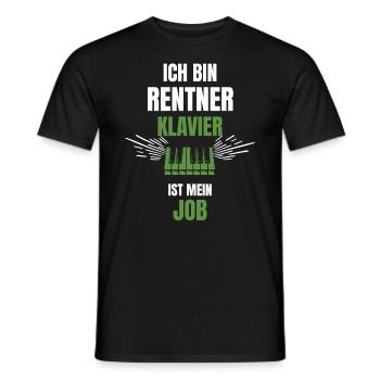 Klavier Komponist Rentner Ruhestand - Männer T-Shirt - Schwarz - Vorne - AI Model Male 178 light (178cm)