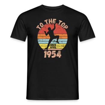 Geburtstag Klettern Bouldern seit April 1954 - Männer T-Shirt - Schwarz - Vorne - AI Model Male 178 light (178cm)