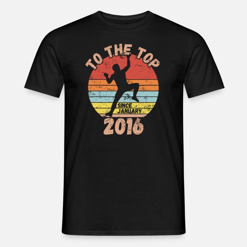 Geburtstag Klettern Bouldern seit Januar 2016 - Männer T-Shirt - Schwarz