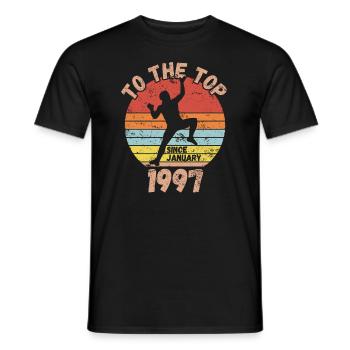 Geburtstag Klettern Bouldern seit Januar 1997 - Männer T-Shirt - Schwarz - Vorne - AI Model Male 178 light (178cm)