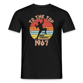 Anniversaire Escalade Bouldering depuis février 1967 - T-shirt homme - noir - Devant - AI Model Male 178 light (178cm)