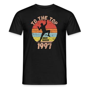 Geburtstag Klettern Bouldern seit März 1997 - Männer T-Shirt - Schwarz - Vorne - AI Model Male 178 light (178cm)