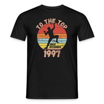 Geburtstag Klettern Bouldern seit November 1997 - Männer T-Shirt - Schwarz - Vorne - AI Model Male 178 light (178cm)