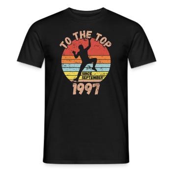 Geburtstag Klettern Bouldern seit September 1997 - Männer T-Shirt - Schwarz - Vorne - AI Model Male 178 light (178cm)