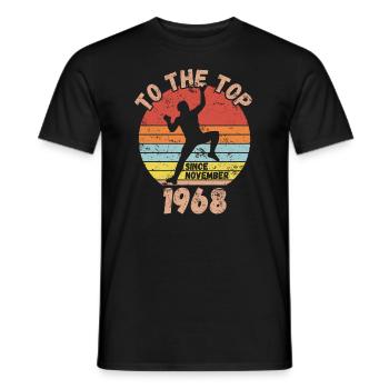 Geburtstag Klettern Bouldern seit November 1968 - Männer T-Shirt - Schwarz - Vorne - AI Model Male 178 light (178cm)