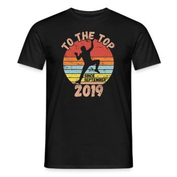 Geburtstag Klettern Bouldern seit September 2019 - Männer T-Shirt - Schwarz - Vorne - AI Model Male 178 light (178cm)
