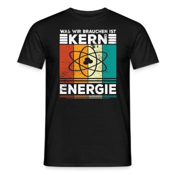 Atomenergie Kernkraft Kernenergie Atomkraftwerke - Männer T-Shirt - Schwarz - Vorne - AI Model Male 178 light (178cm)