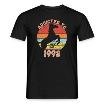 Anniversaire Équitation Mai 1998 - T-shirt homme - noir - Devant - AI Model Male 178 light (178cm)