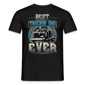 Truck Driver Dad Father Father's Day - Men's T-Shirt - black - Front - AI Model Male 178 light (178cm)