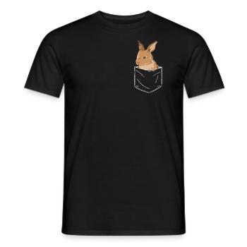 Lapin lapin animal de compagnie lapin - T-shirt homme - noir - Devant - AI Model Male 178 light (178cm)